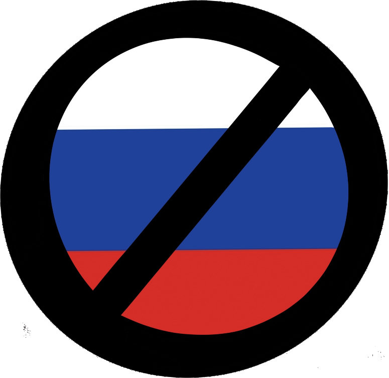 "STOP prekybai rusijoje" logotipas