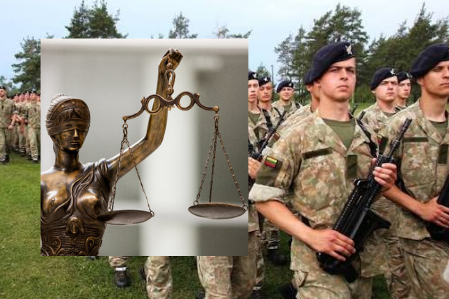 Asociatyvi nuotrauka - Lietuvos kariuomenė ir teisingumas.